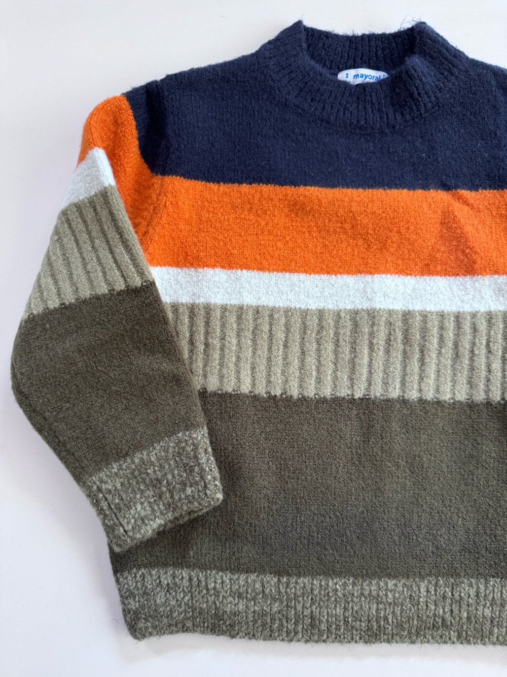 Mayoral Colorblock Striped Sweater